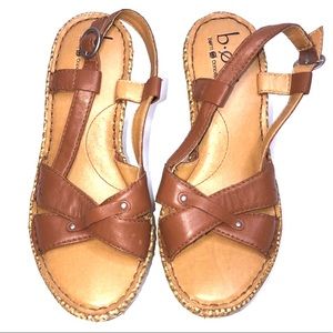 BROWN WEDGE SANDALS